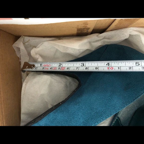 Teal Suede Pumps - Picture 6 of 7